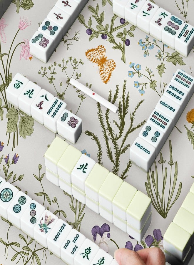 molovsiny Mahjong Mat for Table - Durable Mahjong Table Cover with Unique Design, Premium Mahjong Accessories, Perfect Mahjong Gifts for Women, Game Mat for Mahjong and Board Game Enthusiasts (Verdant Bloom) - Image 4